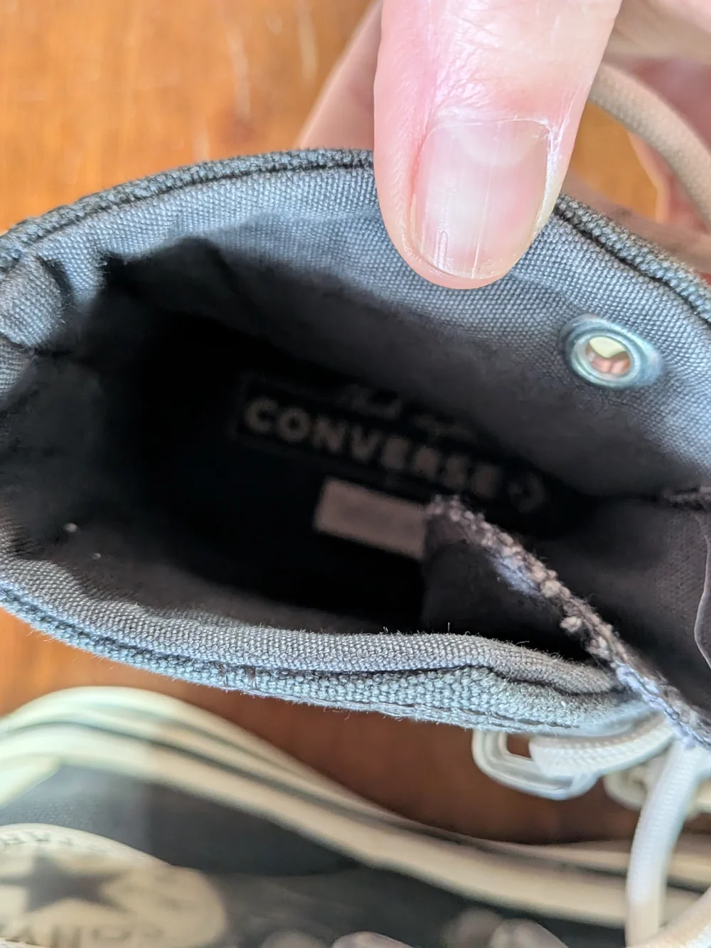 Converse Kids High-Top Sneakers in Charcoal Gray with White Accents